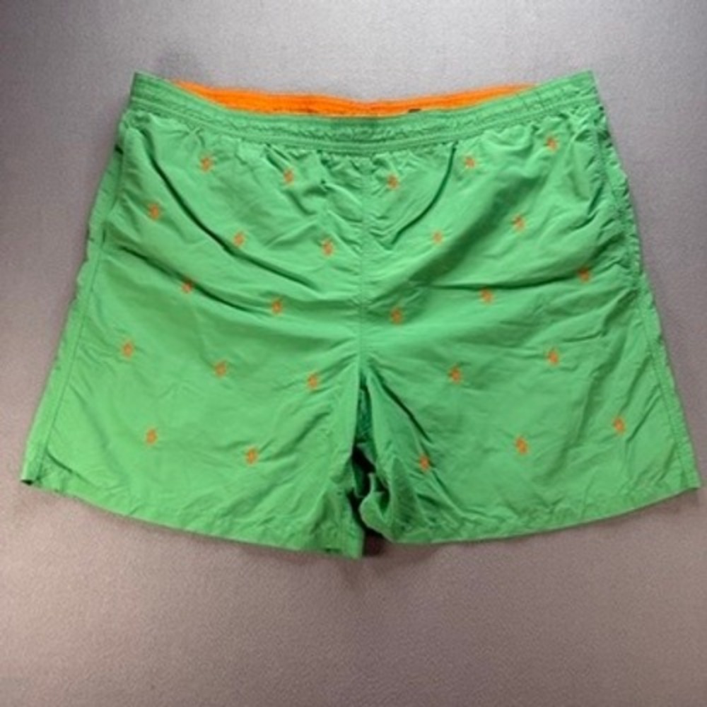 Polo Ralph Lauren Swim Trunks All Over Pony Big & Tall 3XLT Green Orange Pony